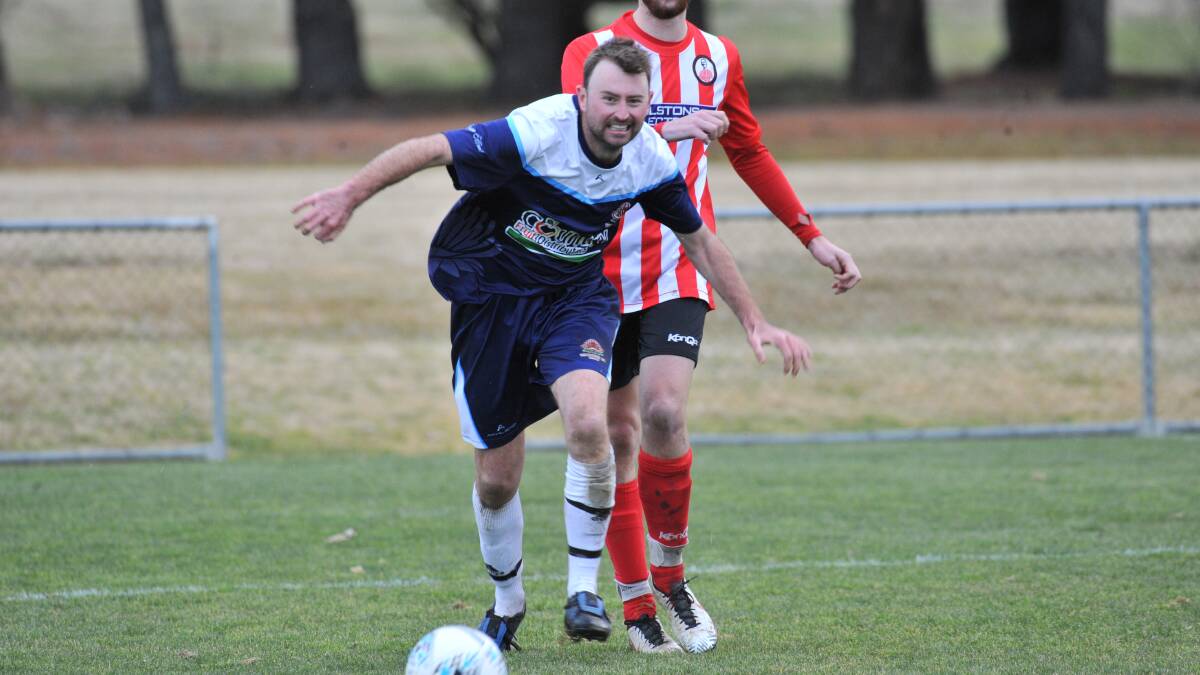 A WIN'S A WIN: Waratahs FC took out Barstoneworth FC 3-2 in a Western Premier League derby. Photos: JUDE KEOGH