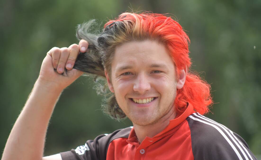 WHAT A CHOP: Cam Rasmussen will shave his mullet off on Saturday night after a three-month fundraising journey for the cancel council. Photo: JUDE KEOGH