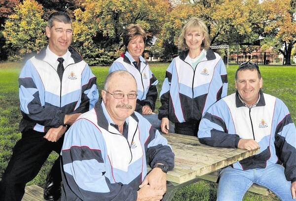 STATE HONOURS: Orange and District Pistol Club members (from left) Dean Brus, Max Wicks, Helen Lord, Lara Cowling and Davey Oates represented NSW at the 54th ISSF and PA National Championships in Adelaide last month. Photo: JUDE KEOGH  0503pistol5