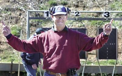 NUMBER ONE: Orange’s Dean Brus laps up his victories at the State Service Pistol Championships in Orange.