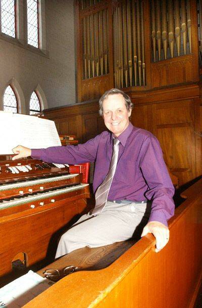 CELEBRATION RECITAL: Former Orange resident David Osborne, who is now  director of music at St John’s Cathedral, Parramatta, rehearsed in Orange this week for an organ recital he is to give at Holy Trinity Anglican Church. Photo BETHANY HALL
