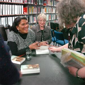 A STORY THAT HAD TO BE TOLD: Sharyn Killens and Lindsay Lewis at the book launch in Orange on Monday.