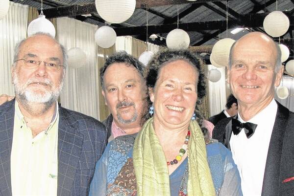 A SHEER DELIGHT: November Shorn’s Ross Gilbert, Paul Kelly, Anne Hulak and Geoff Tonkin celebrate the band’s 30th anniversary. Photo: GEOFF TONKIN