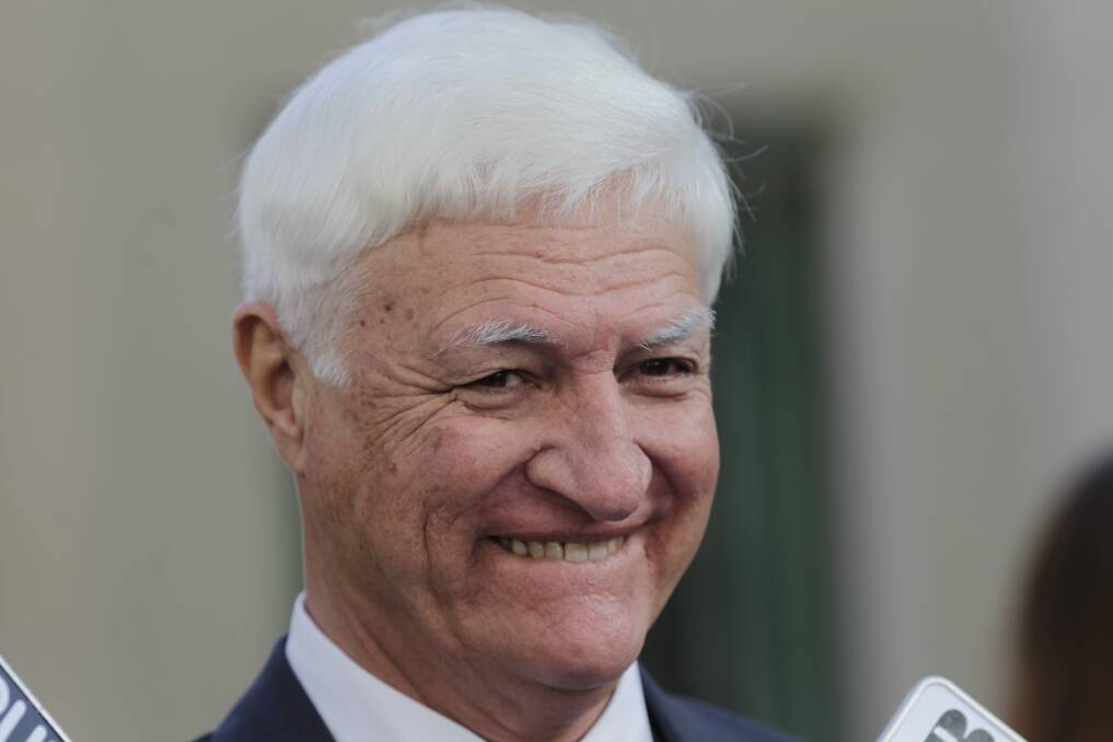 Independent MP Bob Katter speaks about the day's events. Photo: ANDREW MEARES