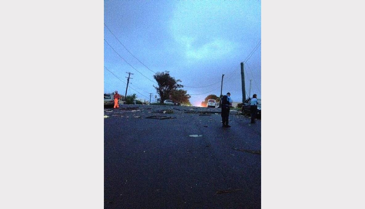 Damage to homes and businesses in Kiama, on the NSW South Coast. Photo: SES ILLAWARRA