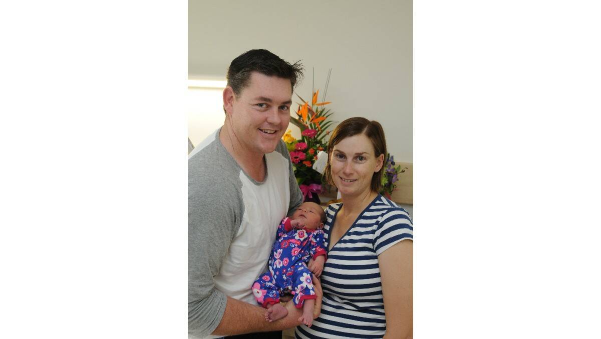 Annabelle Grace Christie, pictured with her parents Robert and Kristy Christie, was born on May 25.