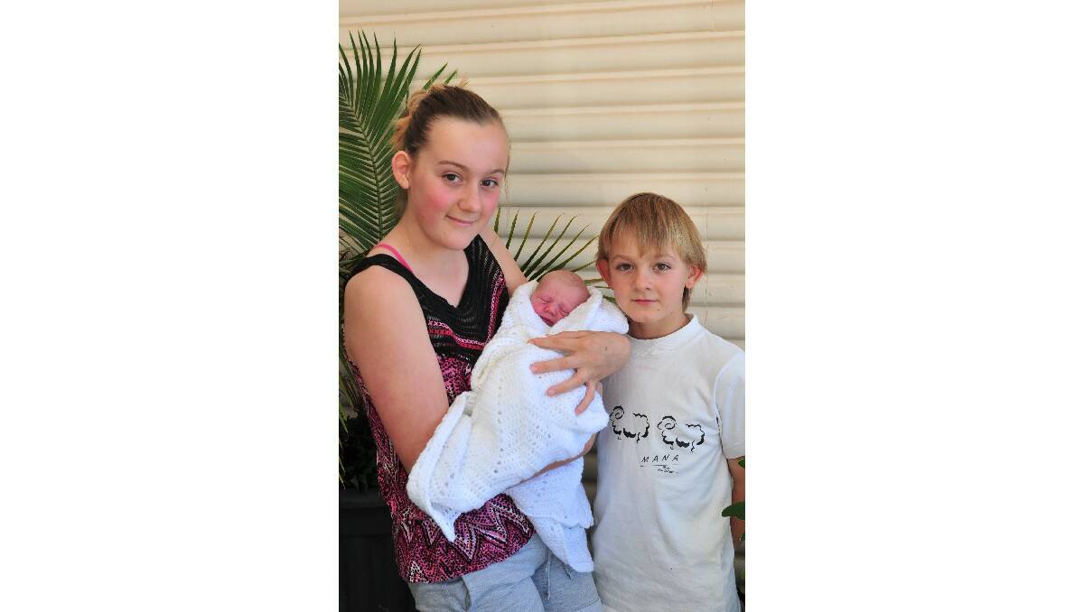 Sebastian Thomas Hewitt, pictured here with his sister Alicia an brother Nathan, was born on May 3. Sebastian's parents are Craig and Jenelle Hewitt.