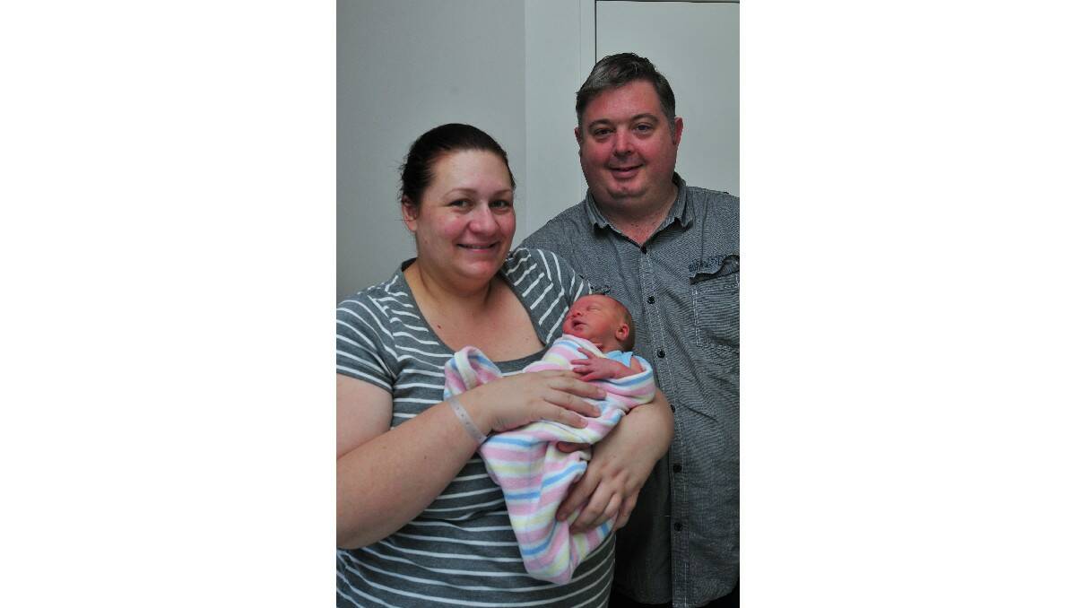Brodey Fuller, pictured with his parents Roslyn and Lachlan, was born on March 29.