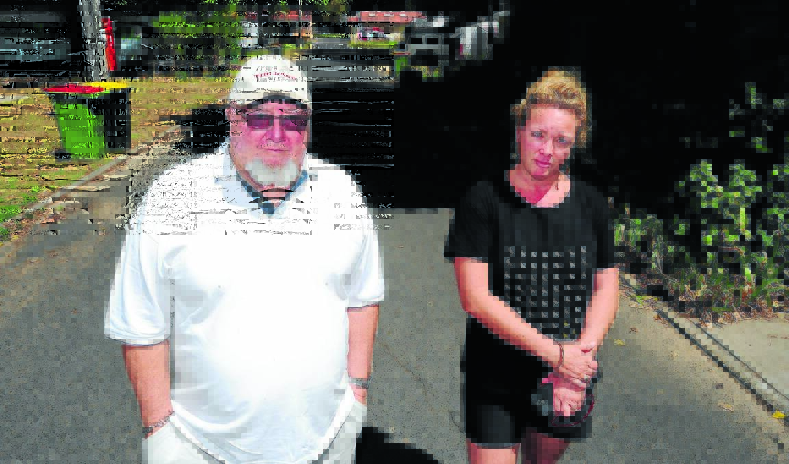 FED UP: Colour City Caravan park residents Gordon Thurlow and Jena Templeton. Ms Templeton said residents were sick of being treated like second class citizens. Photo: STEVE GOSCH 0129sgcaravan