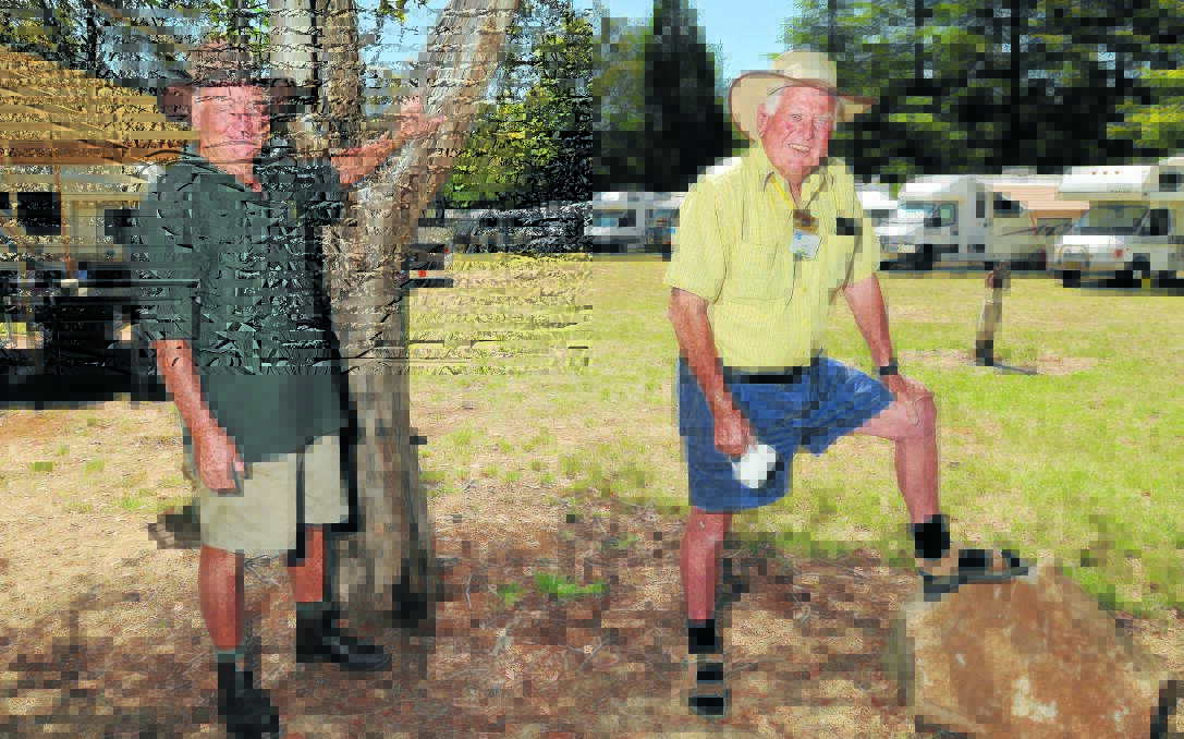 LAKE'S GREAT: Golden West Wanderers member Pat Tilston hosted his fellow wanderers including president Ray Jackson at Lake Canobolas over the weekend. The group’s members believe only minor improvements are needed to make the area more attractive to travellers. Photo: STEVE GOSCH  0105sgmobile1