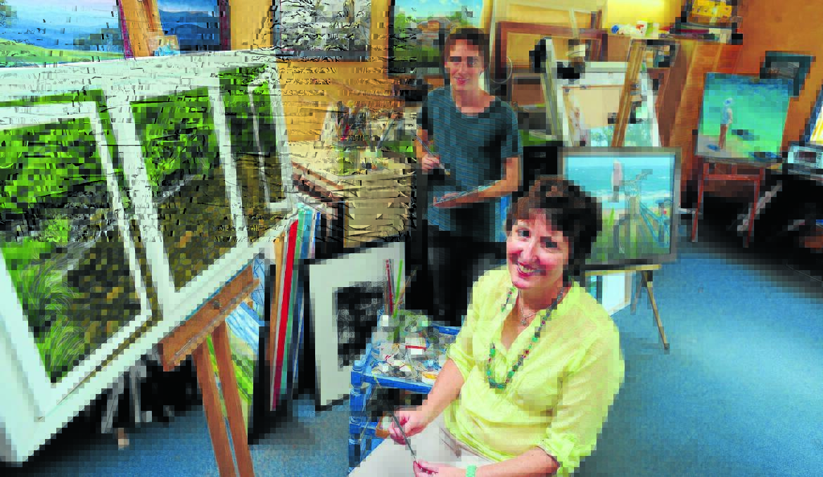 IN THE BLOOD: Mother and son Jane and Joel Tonks are teaming up for an art exhibition Australian Daydream, which will feature over 50 works. Photo: STEVE GOSCH                                                                                                                                                                                                0131sgtonks1