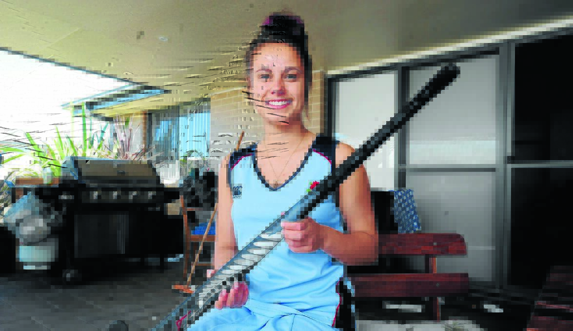 BABY BLUE: Orange’s Rachel Divall has been selected in the NSW under 18s women’s indoor hockey team and as a shadow for the NSW under 21s. Photo: LUKE SCHUYLER 